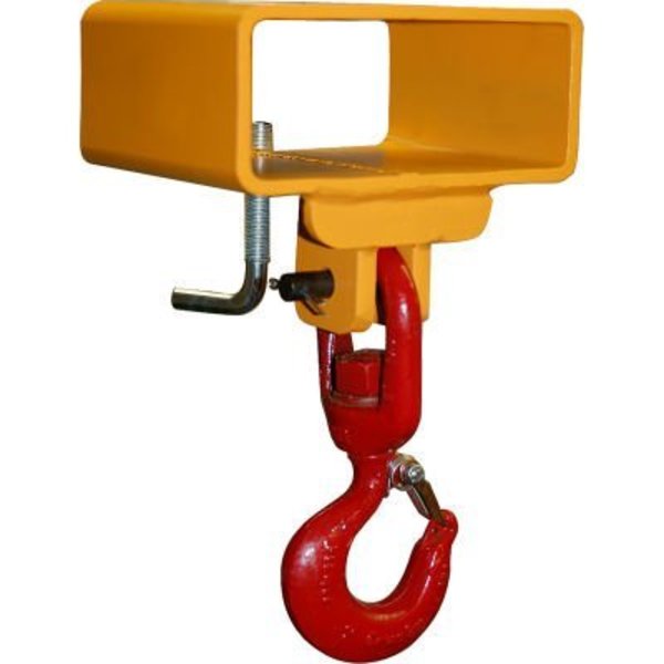 Caldwell Group. Lif-Truc Fork Lift Beam, Single Fork, Single Swivel Hook, 3000Lb., 4-1/2in Dim A Size 5S-1 1/2-4